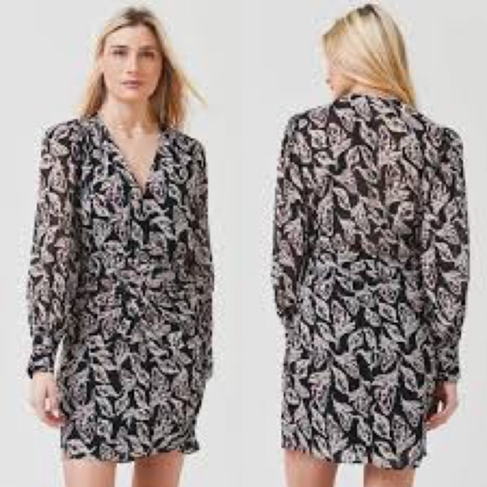 ba&sh Floral Mini Long Sleeve Dress